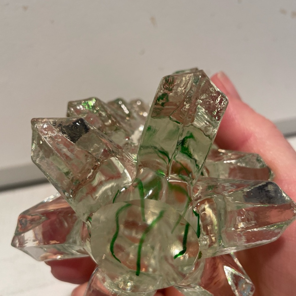Vintage Set Of Two Studio Art Glass Swirl Christmas Trees 🌲 - Picture 4 of 12